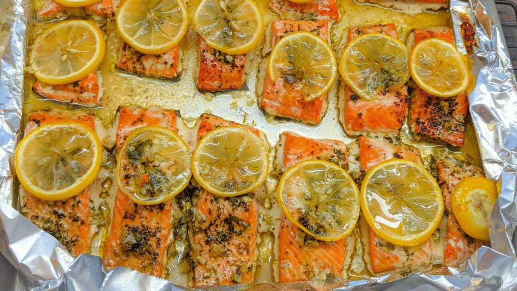 Lašiša orkaitėje folijoje