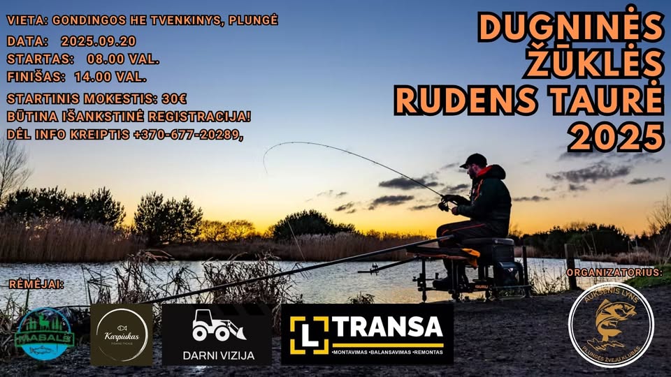 Dugninės žūklės rudens taurė 2025