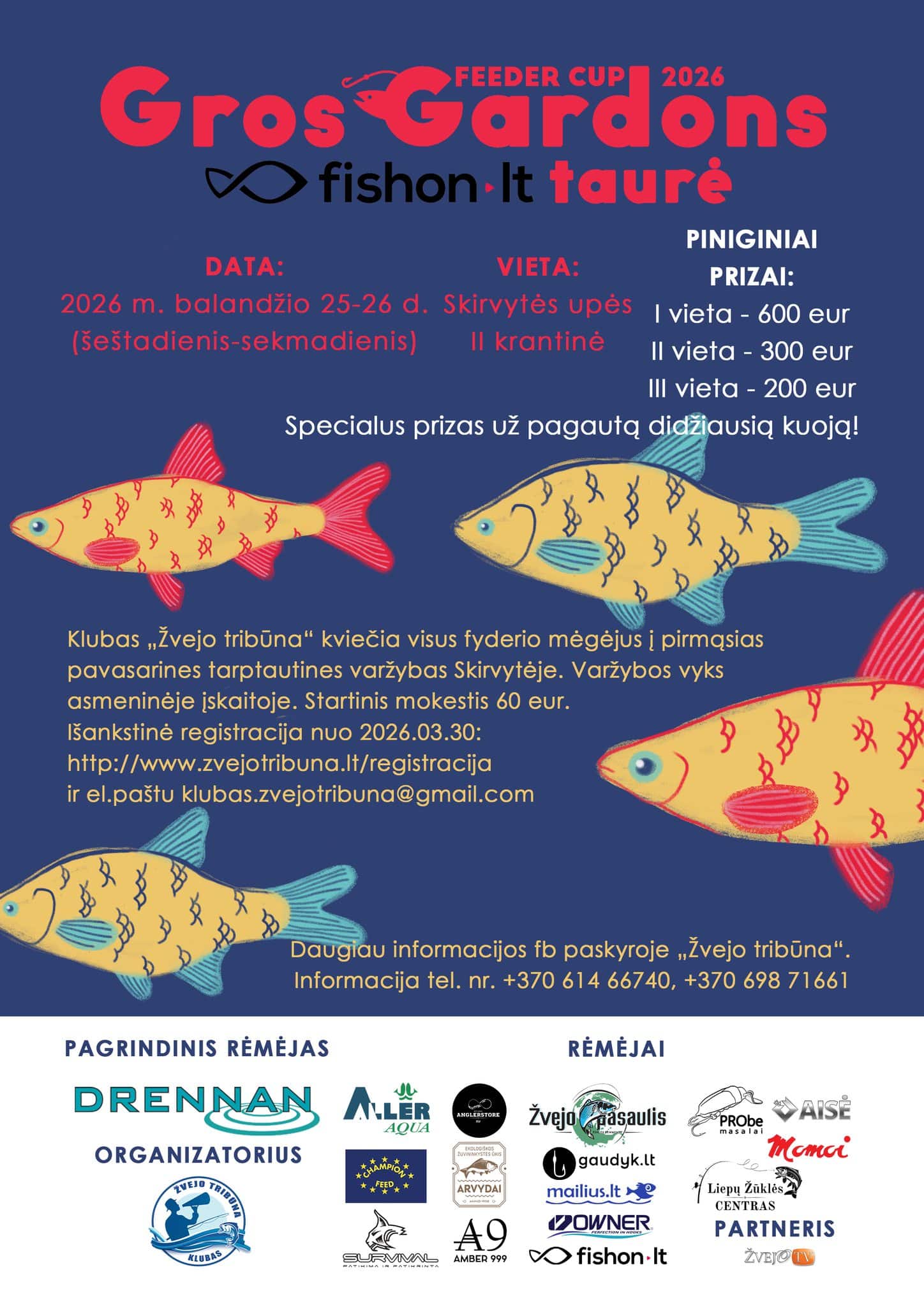 GROS GARDONS FEEDER CUP 2026 Fishon.lt taurė