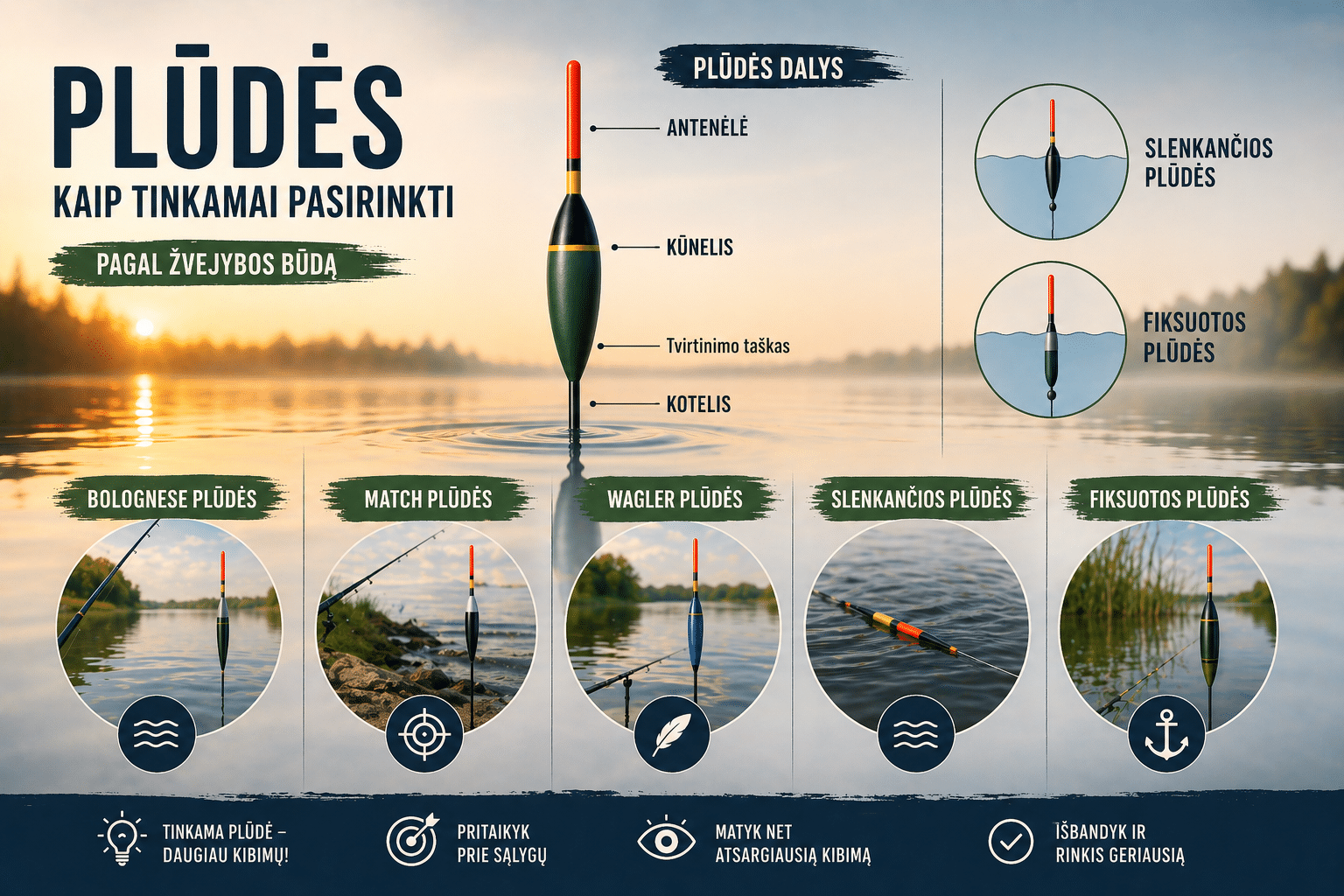 Plūdės Žvejybai: Tipai, Pasirinkimas Ir Dažniausios Klaidos