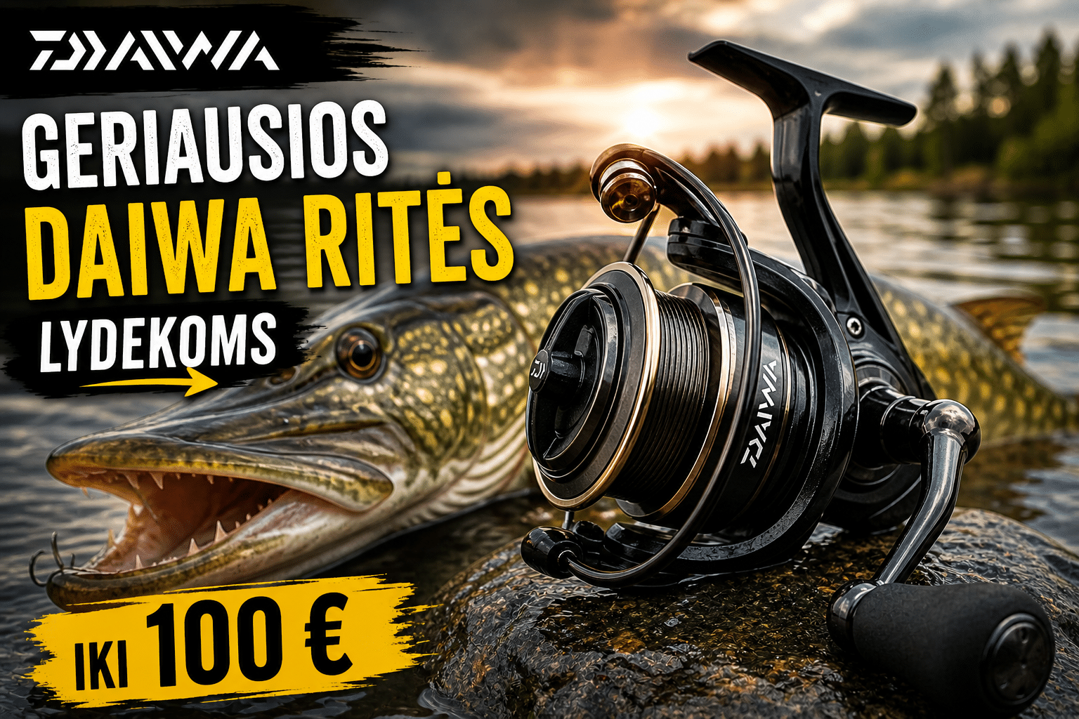 Daiwa ritės lydekoms iki 100 eurų